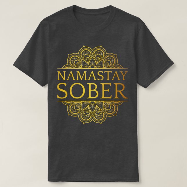 Camiseta Namastay Sober VII (Frente do Design)
