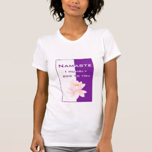 Camiseta Namaste - arco-te humildemente (roxo)
