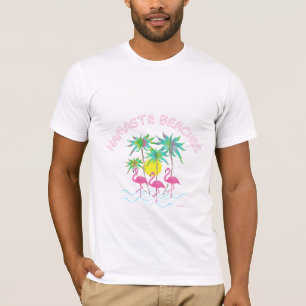 Camiseta Namaste Beaches Zen Yoga Tee Tropic Fun Graphic