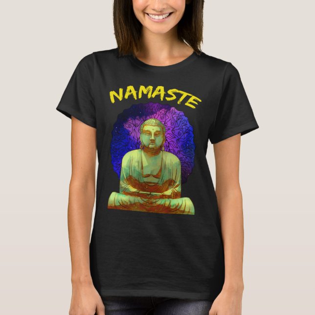 Camiseta Namaste Buddha in Space (Frente)