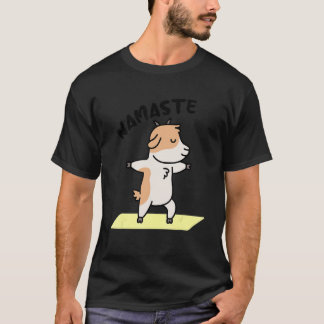 Camiseta Namaste Cabra Fofa Fazendo Ioga
