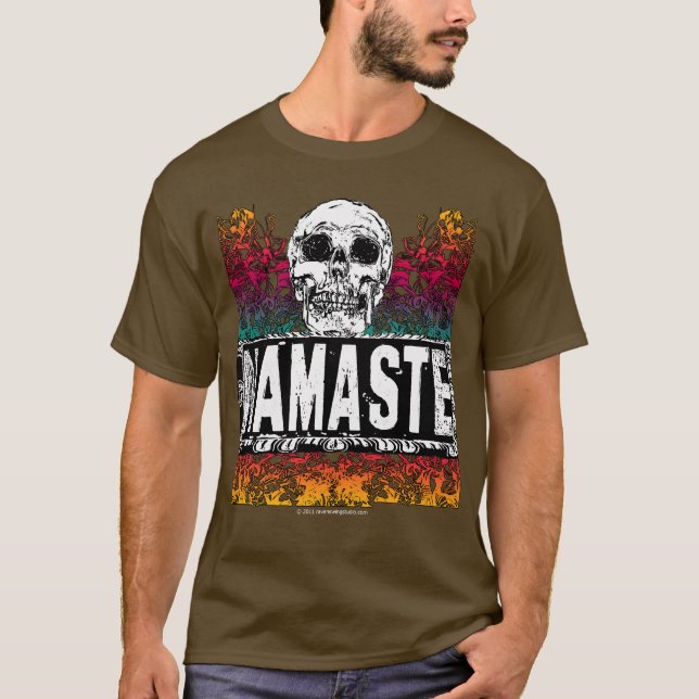 Camiseta Namaste com crânio (Frente)