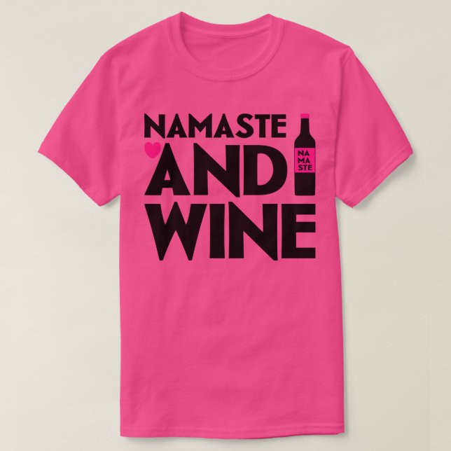Camiseta Namaste e Vinho (Frente do Design)