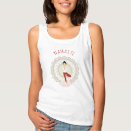 Camiseta Namaste em Tree Pose - Tanque da Mulher Yoga Asana