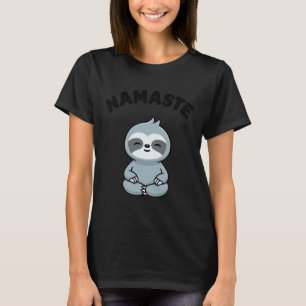 Camiseta Namaste Engraçado Cute Sloth Kawaii Yoga Sloth Est