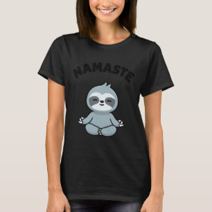 Camiseta Namaste Engraçado Cute Sloth Kawaii Yoga Sloth Est