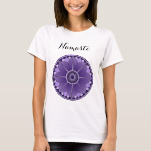 Camiseta Namaste Espiritual Mandala Roxo