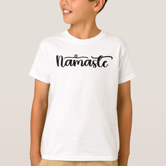 Camiseta Namaste-Espiritual-Meditação-Moderno-Yoga (Frente)