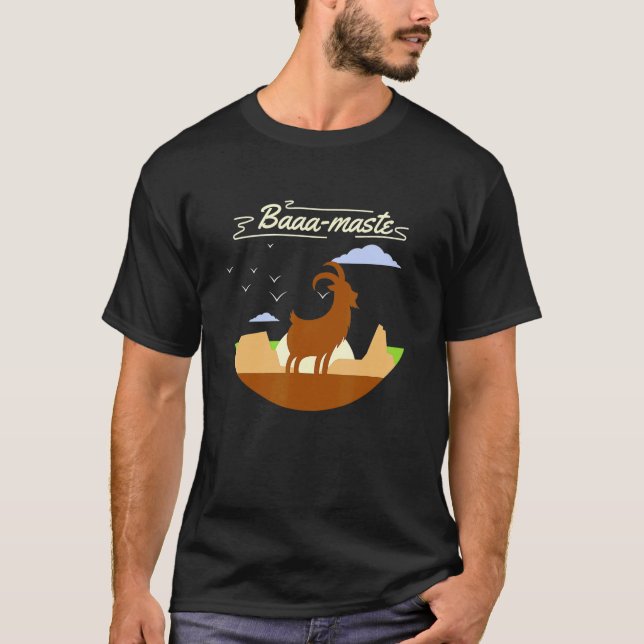 Camiseta Namaste Eu Cabra Yoga  Baaa Maste Baaamaste (Frente)