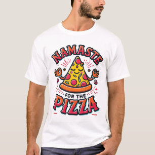 Camiseta Namaste for Pizza - Yoga Engraçado