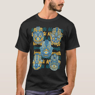 Camiseta Namaste Hamsa Mão Religião Yoga Hinduísmo Fatima A