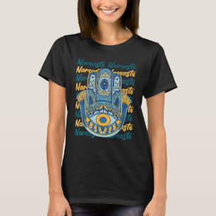 Camiseta Namaste Hamsa Mão Religião Yoga Hinduísmo Hamsa Ol