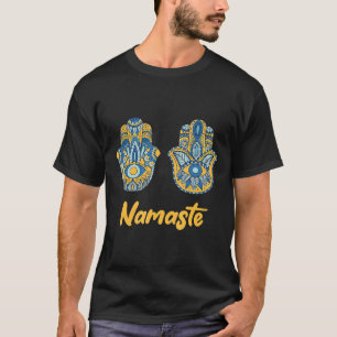 Camiseta Namaste Hamsa Mão Yoga Hinduísmo Fatima Árabe 1