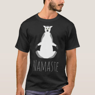 Camiseta Namaste Lêmure-de-cauda-anelada Ioga e Roupas de L