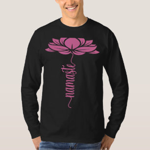 Camiseta Namaste Lotus Flowers Yoga Para Homens Mulheres Yo