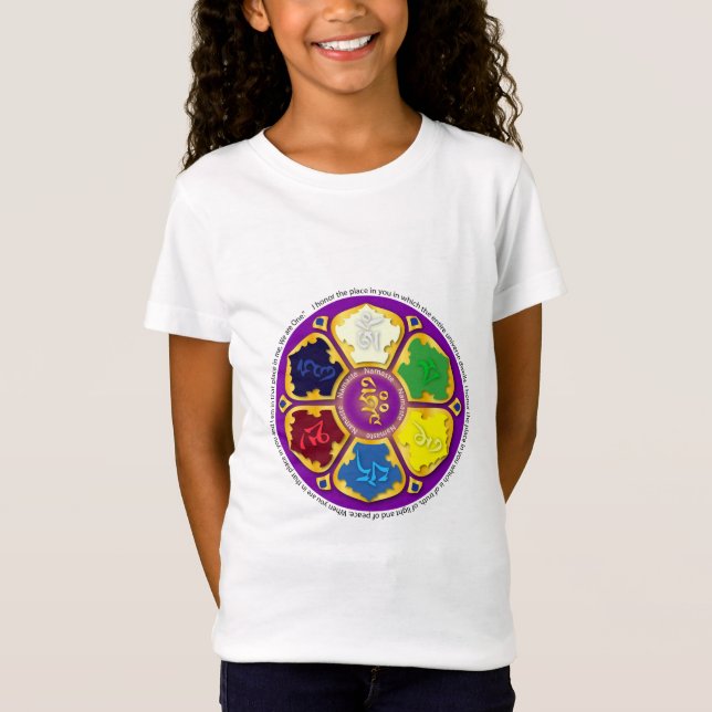 Camiseta Namaste Mandala - roxo (Frente)