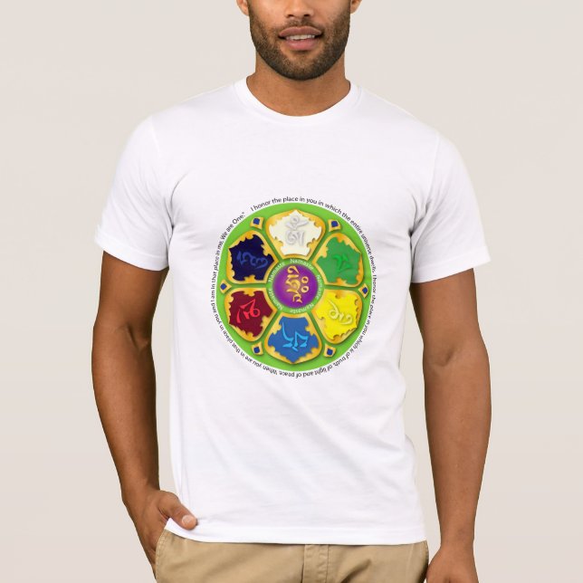 Camiseta Namaste Mandala - verde (Frente)