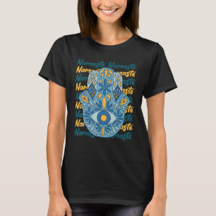 Camiseta Namaste Mão de Hamsa Religião Yoga Hinduísmo Hamsa