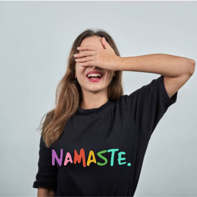 Camiseta Namaste | Meditação Espiritual Moderna Yoga T-Shir (Criador carregado)