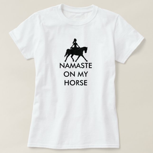 CAMISETA NAMASTE NO MEU CAVALO (Frente do Design)