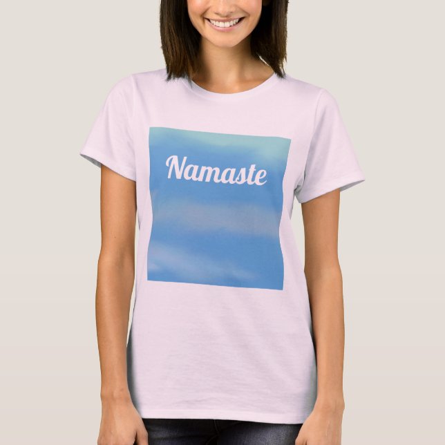 Camiseta Namaste Serene sky White T-Shirt (Frente)