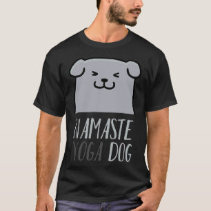 Camiseta Namaste Yoga Cachorro pug fofo Clássico 716