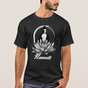 Camiseta Namaste Yoga Lotus Medalha Flor Motif 2