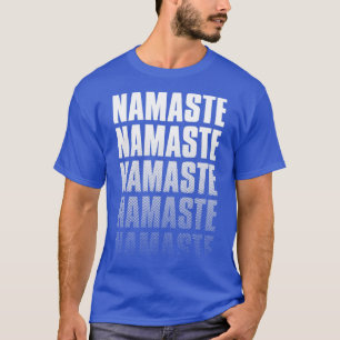Camiseta Namaste Yoga Lover Zen Meditação Halftone Fade Gr