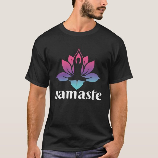 Camiseta Namaste Yoga Yogi Gym Exercise Workout (Frente)
