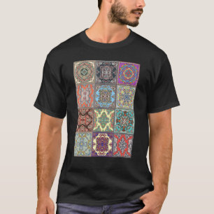 Camiseta Namaste Zen Caleidoscópio Asiático Colorido Desenh