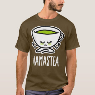 Camiseta Namastea Namaste Yoga meditação chá verde Matcha