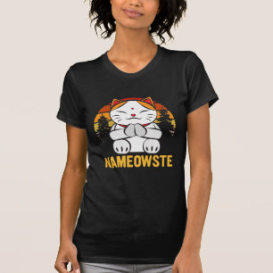 Camiseta Nameowste - Amantes De Gatos Ioga Engraçados - Me