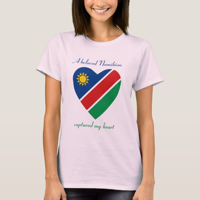 Camiseta Namíbia Bandeira Namorada (Frente)