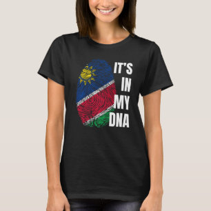 Camiseta Namibia Flag Dna Fingerprint Black History Month