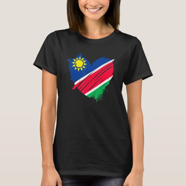 Camiseta Namíbia Flag I Love It Is In My Dna For Namibian (Frente)