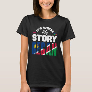 Camiseta Namíbia Namíbia Sinalizador Namíbia Onde Minha His