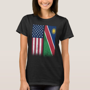 Camiseta Namíbia Namibiano Bandeiras Americanas Orgulhoso E