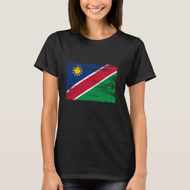 Camiseta Namíbia Pride Namíbia Bandeira Patrimônio Africano (Frente)
