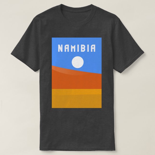 Camiseta Namíbia viagem áfrica Longa (Frente do Design)