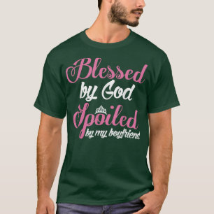 Camiseta Namorada abençoado por Deus mimado pelo meu Namora