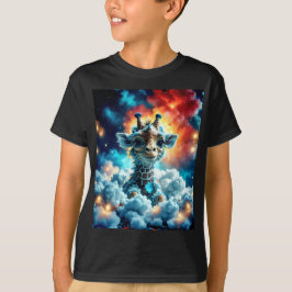 Camiseta Namorada Adorável de Namorada Cabeça em Nuvens