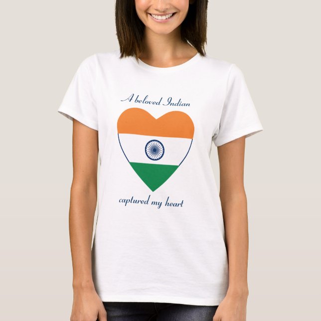 Camiseta Namorada Bandeira da Índia (Frente)