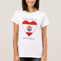 Camiseta Namorada Bandeira da Polinésia Francesa