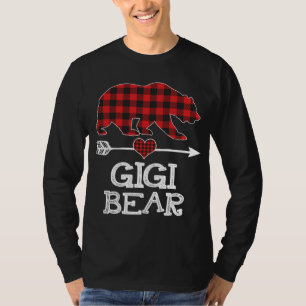 Camiseta Namorada Bear Red Xadrez Family Matando Christma