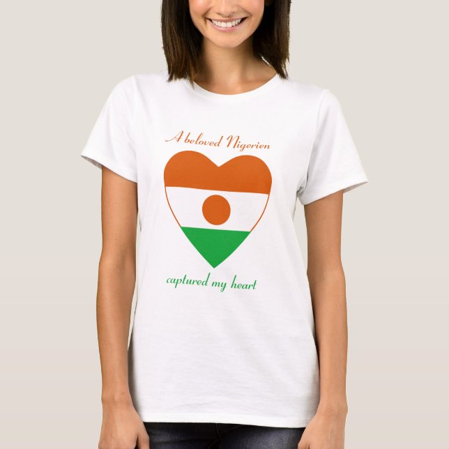 Camiseta Namorada da Bandeira do Níger (Frente)