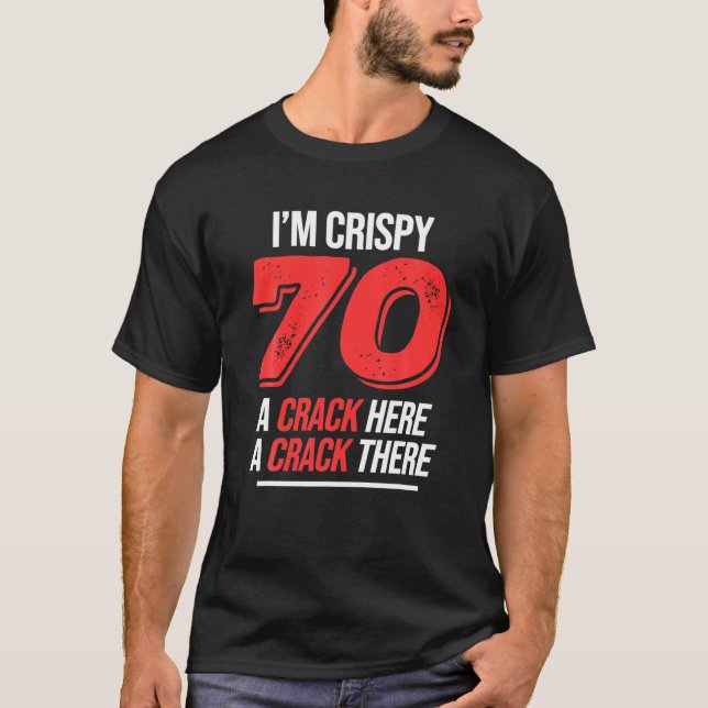 Camiseta Namorada de 70 de Crise 70 Anos Homens Mulheres Cr (Frente)
