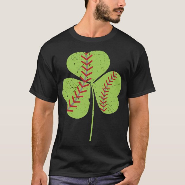 Camiseta Namorada de baseball em sandlot de Shamrock irland (Frente)