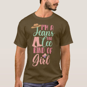Camiseta Namorada de Esposa Farmer Eu sou um Jeans e um tip