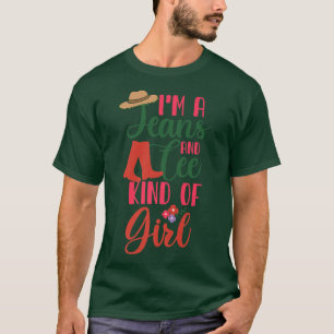Camiseta Namorada de Esposa Farmer Eu sou um Jeans e um tip