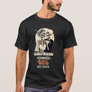 Camiseta Namorada de Fiança de Recem casados para Esposa e